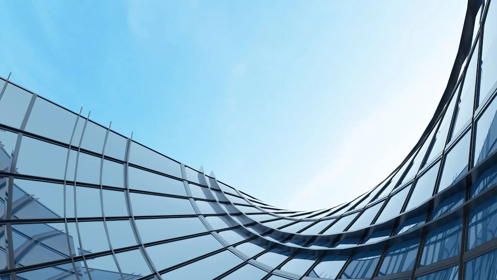 Curved architectural glass geometry